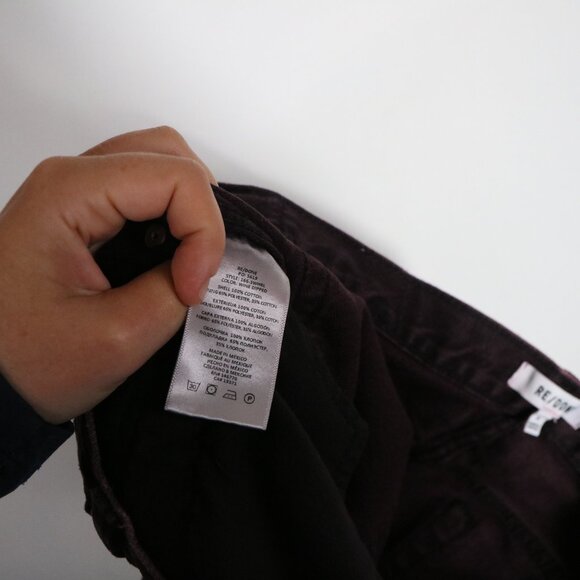 Re/Done Straight Leg Jeans in Rich Brown - Picture 5 of 7